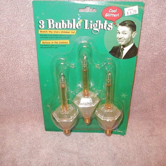 New Vintage Bethlehem Glitter Stars Bubble Light Bulbs for Christmas Tree Socket - Picture 1 of 12